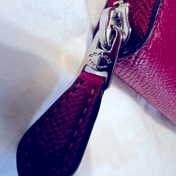 Coach Accordian Zip Wallet in Fuschia color - Picture 7 of 9